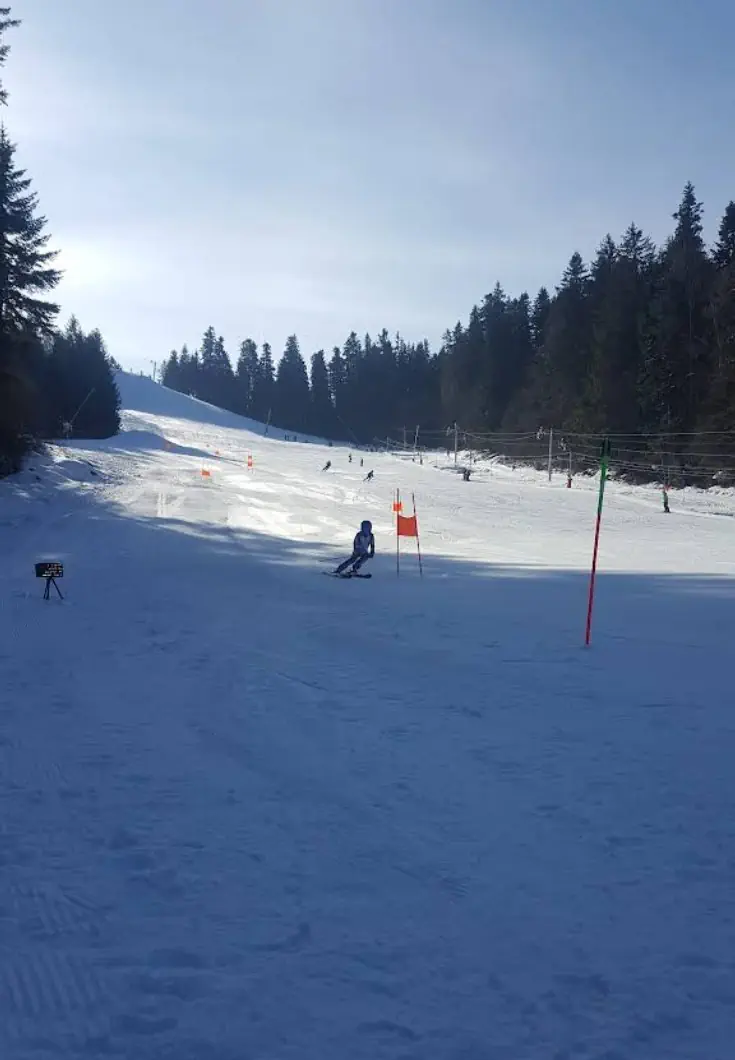 Tréning lyžiarskeho klubu v Ski Krpáčovo
